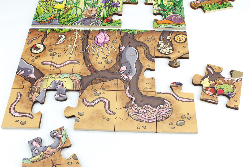 Padló puzzle - Virágok a réten