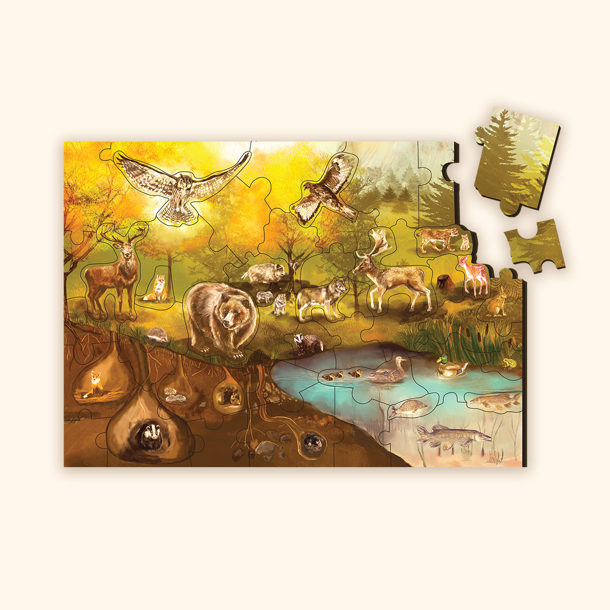 Padló puzzle - Erdő