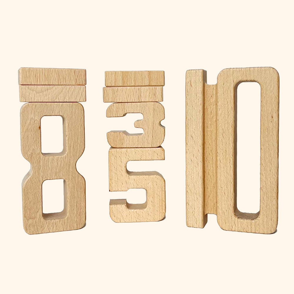 Number blocks (woodie numbers)