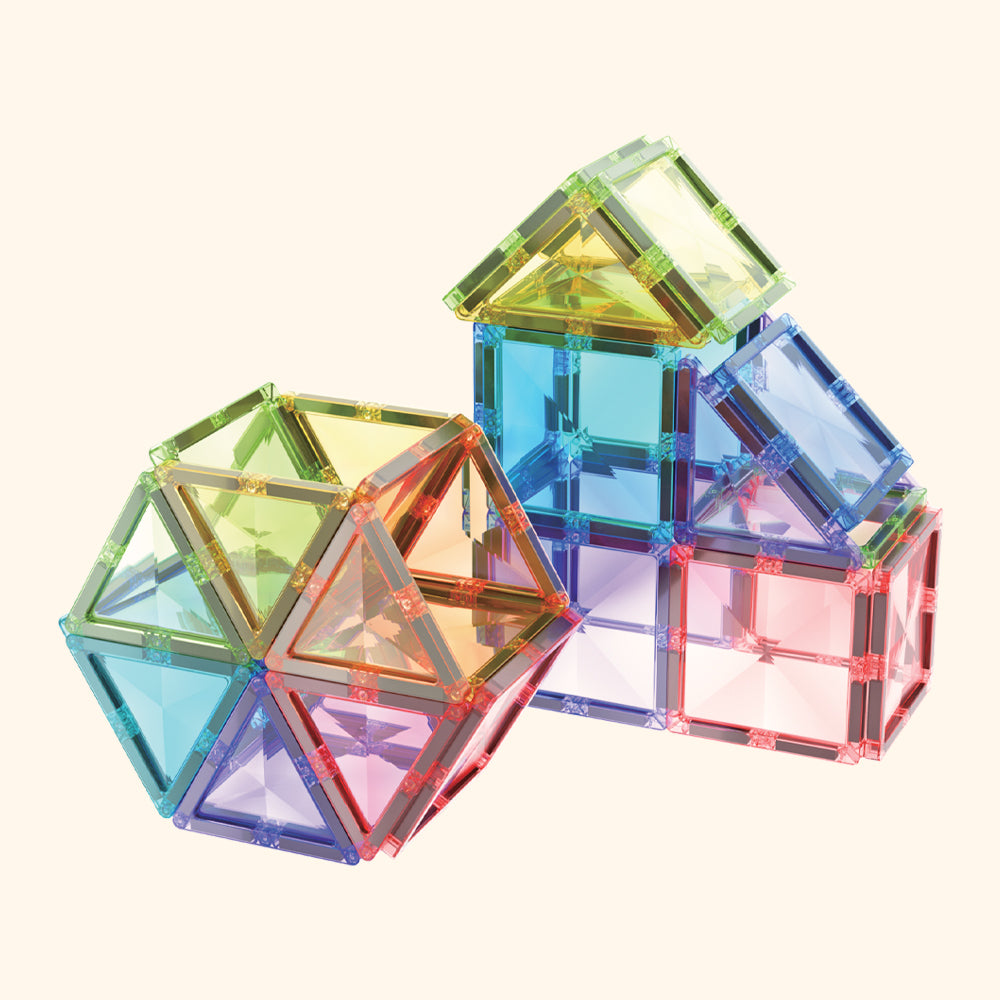 Mágneses építőkészlet COLORMAG 60db - pasztell