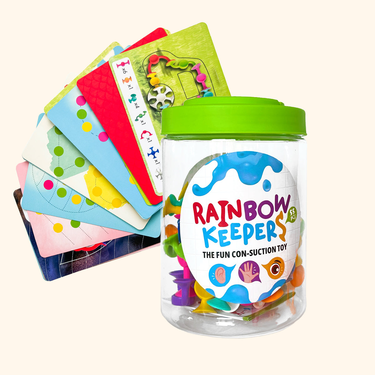 Rainbow Keepers 55 - tapadókorongos építőkészlet állatokkal