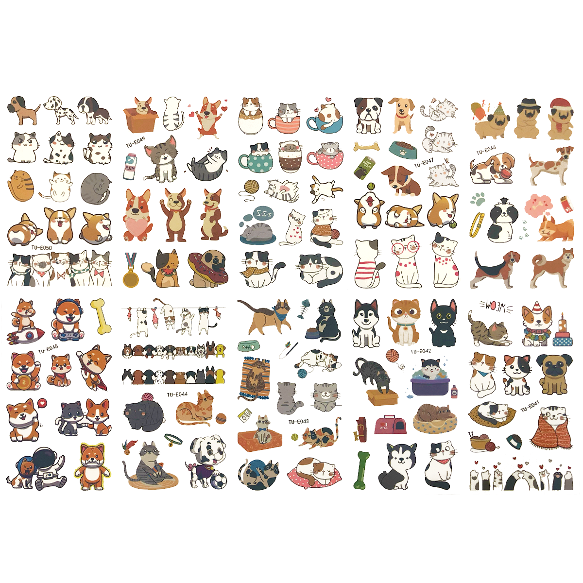 Ideiglenes tetoválás - Kutya kölykök és cicák