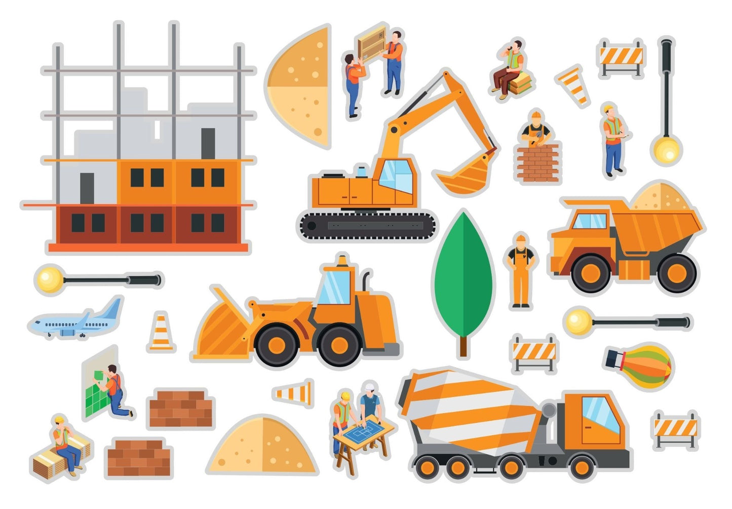 Újrafelhasználható matricák : A járművek világa