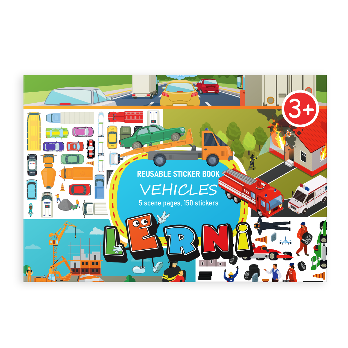 Újrafelhasználható matricák : A járművek világa