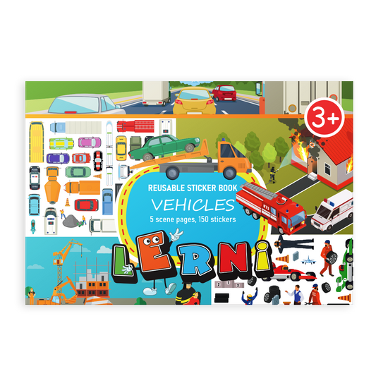 Újrafelhasználható matricák : A járművek világa