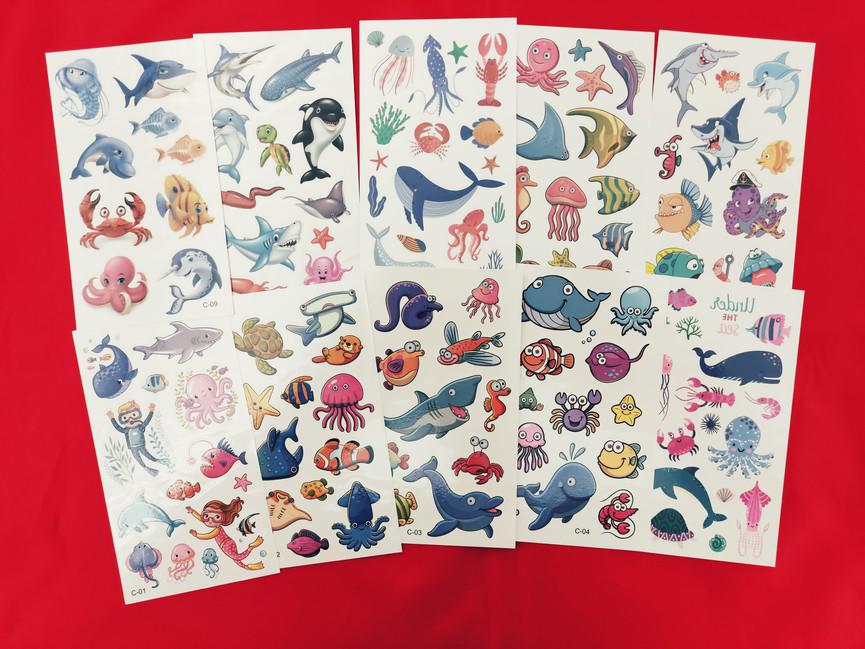 Ideiglenes tetoválás - Tengeri világ