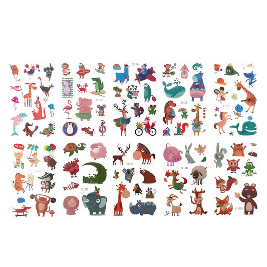 Ideiglenes tetoválás - Vidám állatok