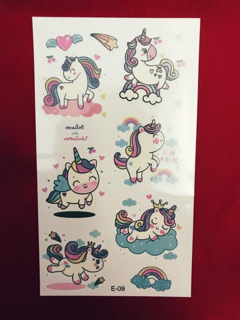 Ideiglenes tetoválás - Varázslatos egyszarvú