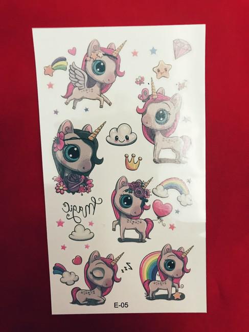 Ideiglenes tetoválás - Varázslatos egyszarvú