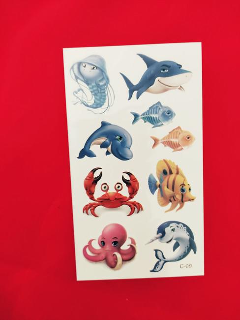 Ideiglenes tetoválás - Tengeri világ