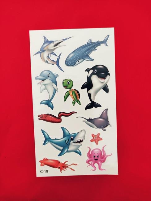 Ideiglenes tetoválás - Tengeri világ