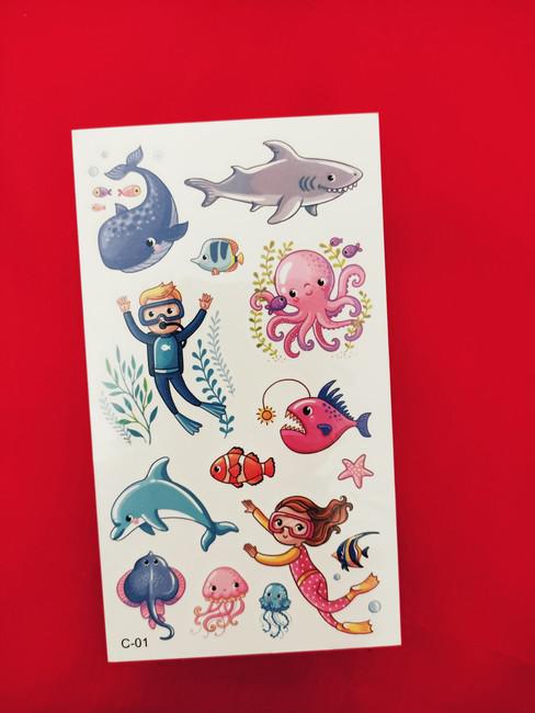 Ideiglenes tetoválás - Tengeri világ