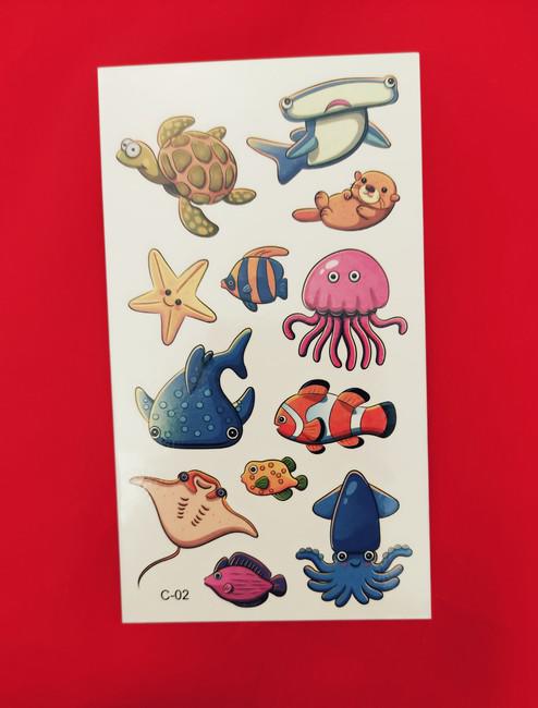 Ideiglenes tetoválás - Tengeri világ