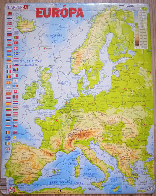 Puzzle - Európa (hegyek és alföld)