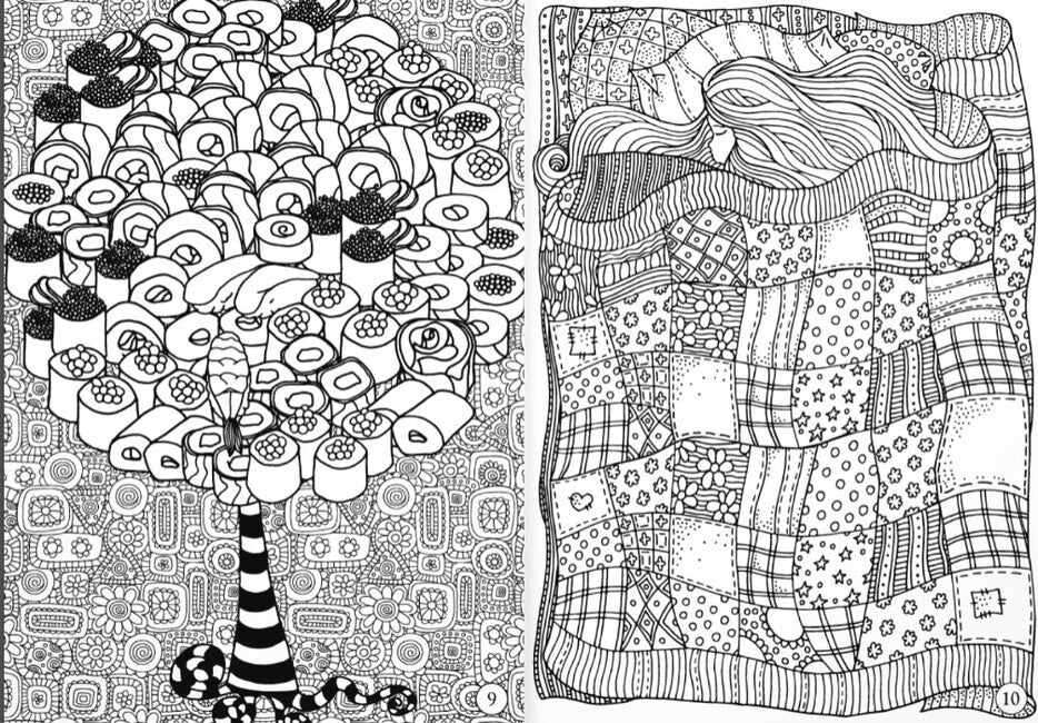 Stresszoldó színezőkönyv– Fák és díszítő motívumok