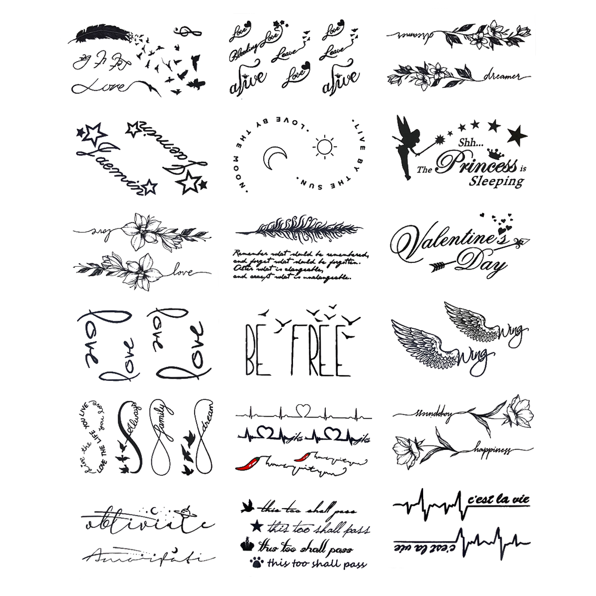 Ideiglenes tetoválás - A szerelem szavai