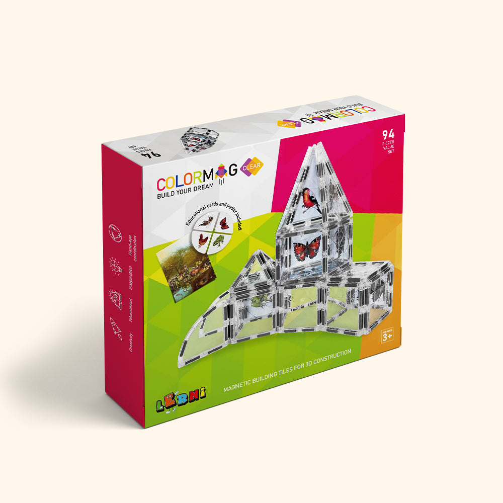 COLORMAG CLEAR - átlátszó mágneses építőkészlet