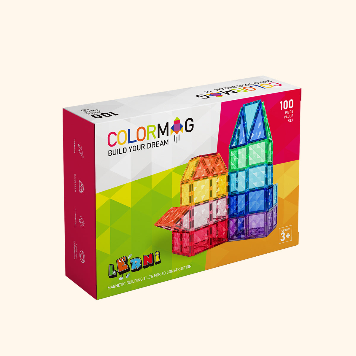 COLORMAG - Mágneses építőkészlet 100 db-os
