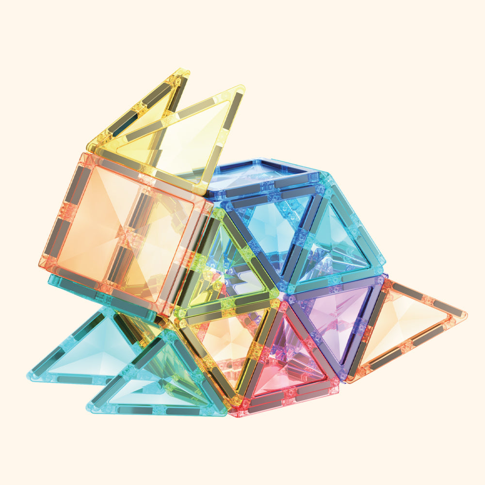 Mágneses építőkészlet COLORMAG 60db - pasztell