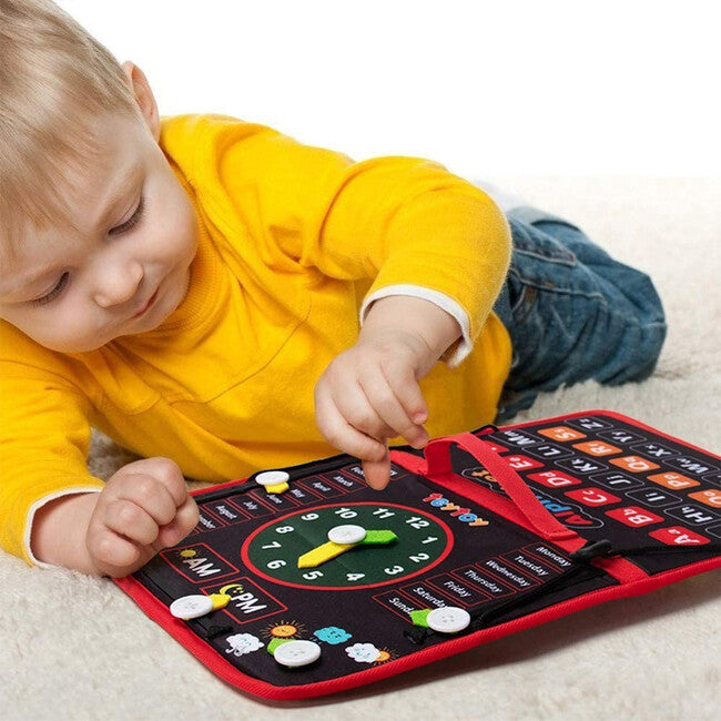 Baby busy board - Ábécé, év, óra, időjárás